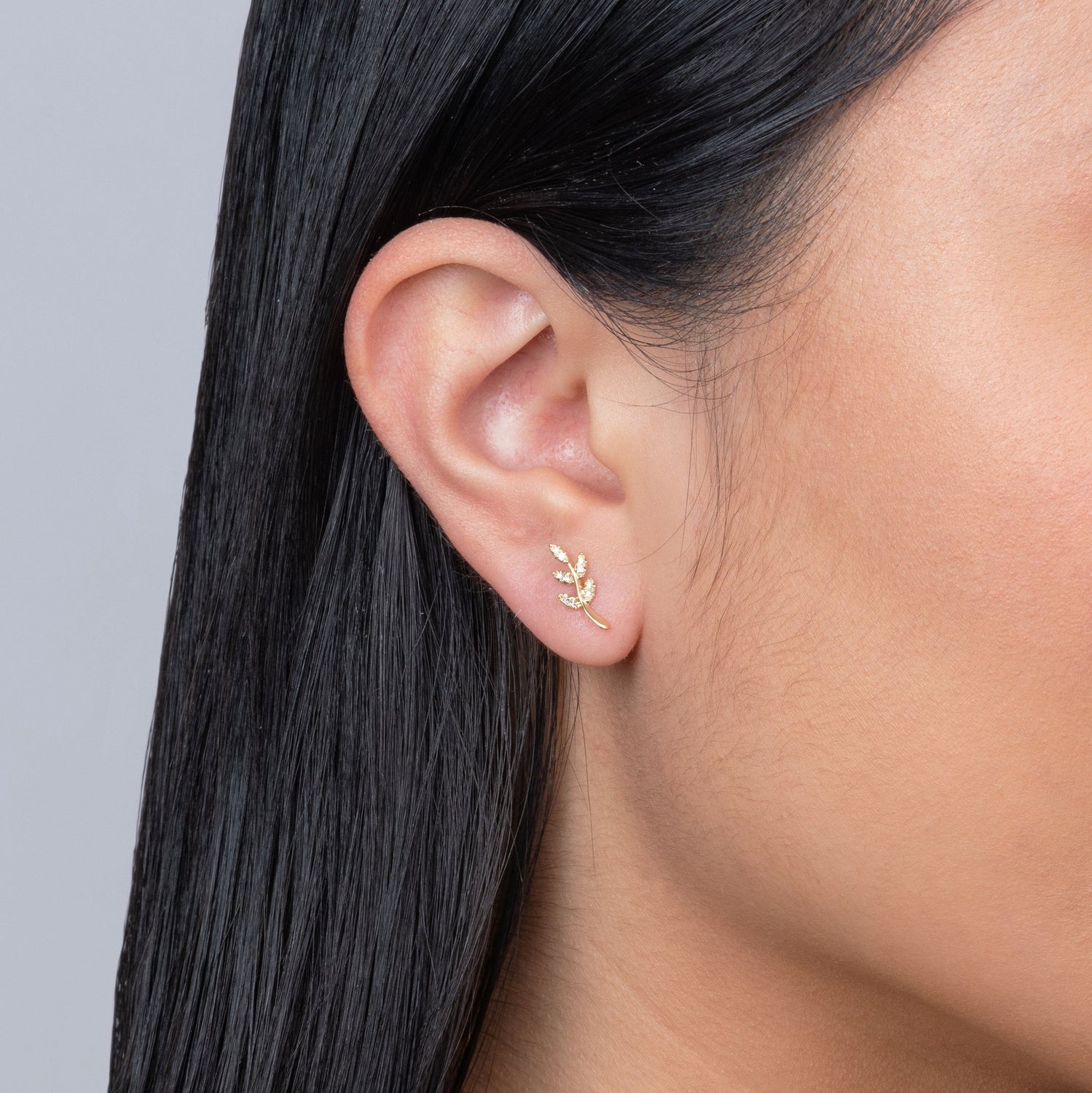 Pave Diamond Leaf Climber Stud – Ali Weiss Jewelry Pave Diamond Leaf Climber Stud – Ali Weiss Jewelry