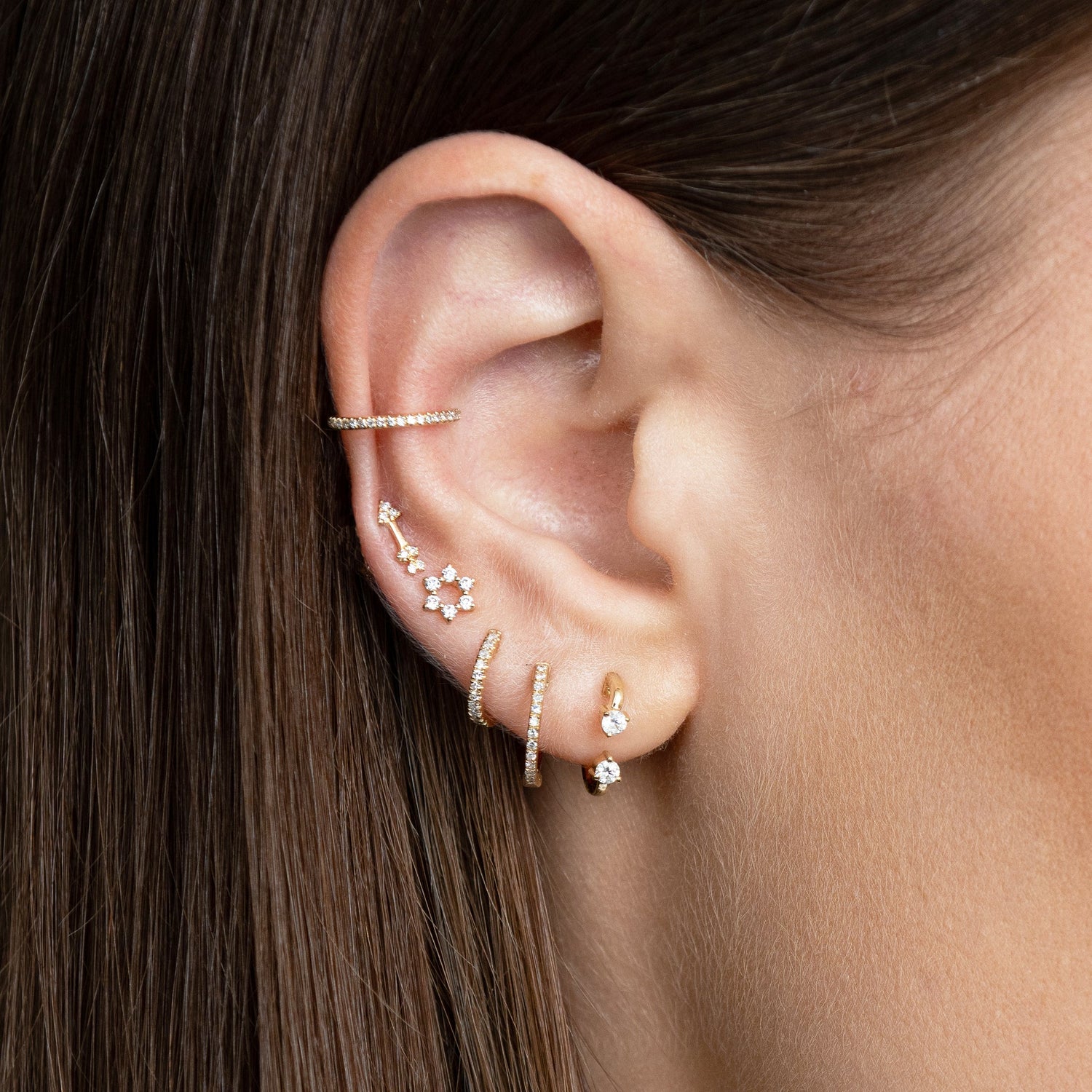 Open Hoop Diamond Earrings - Safian & Rudolph Jewelers