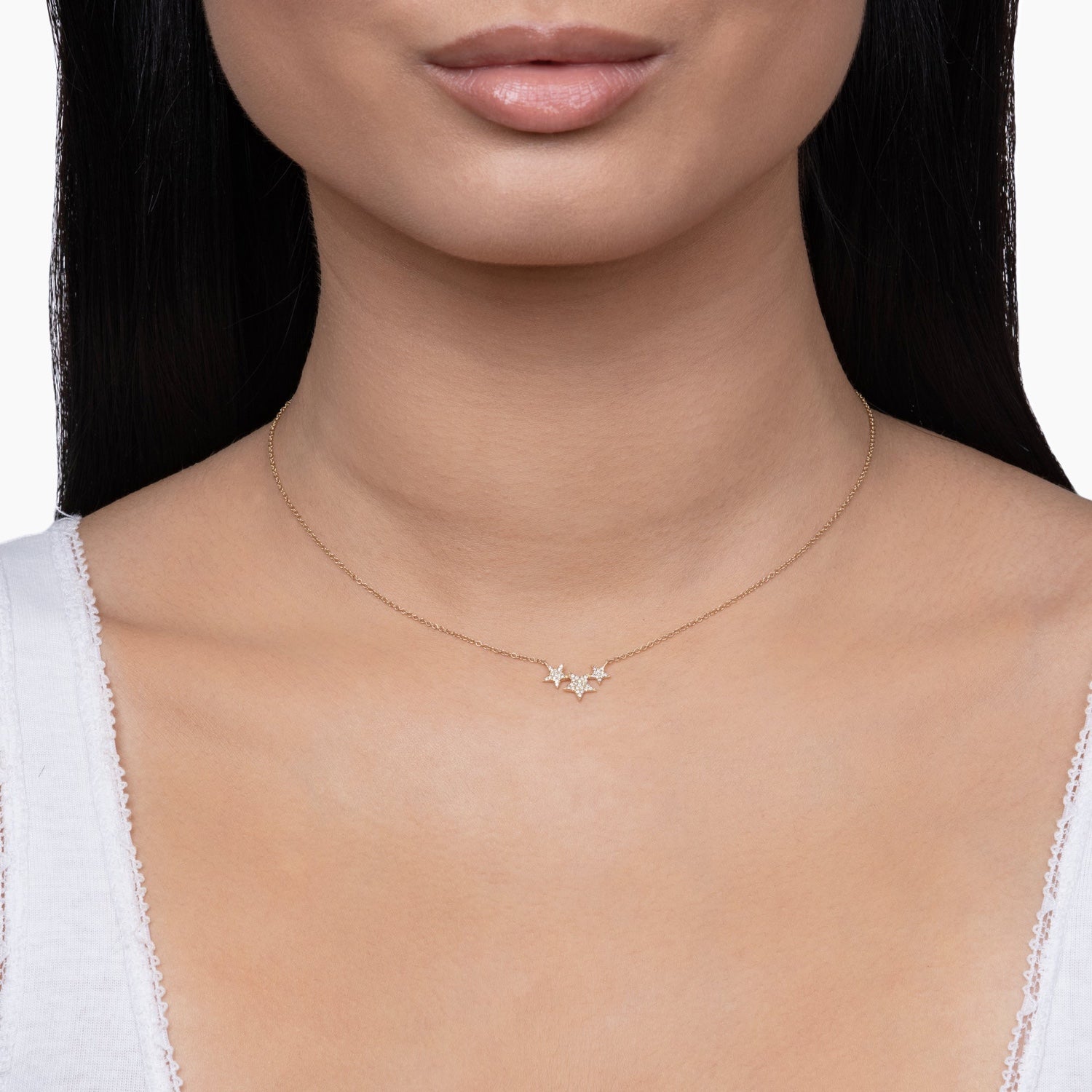 3 Pave Diamond Star Necklace – Ali Weiss Jewelry