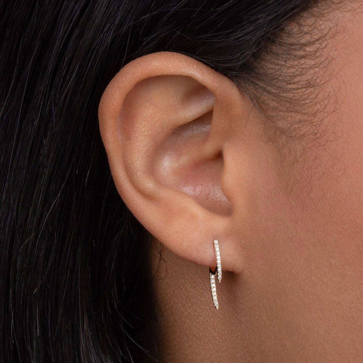 Pave Diamond Double Spike Stud – Ali Weiss Jewelry