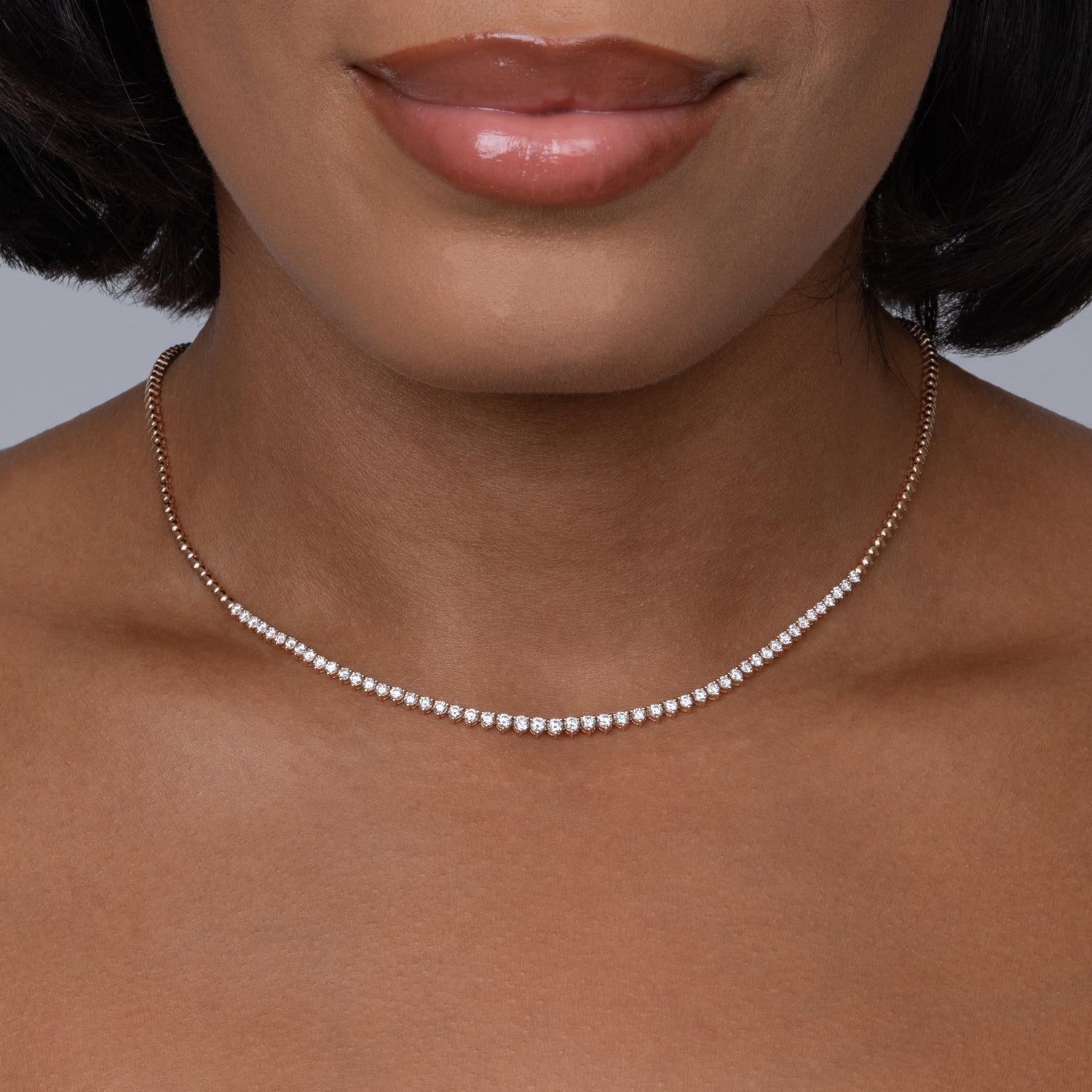DIAMOND GARBO CHOKER | Silver diamond necklace, Diamond necklace designs,  Diamond bracelet design