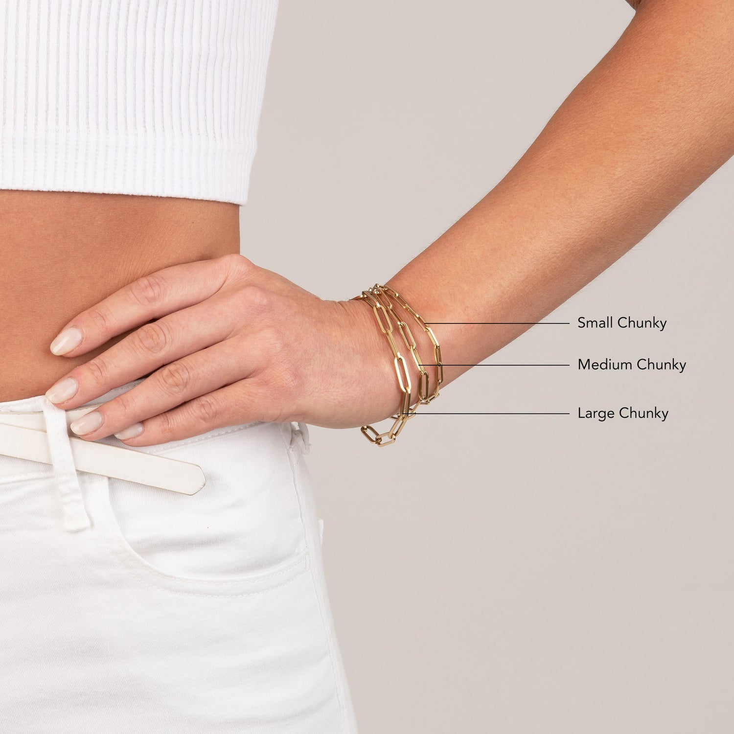 IRENE 14k Gold Chunky Chain Bracelet – iriss studio