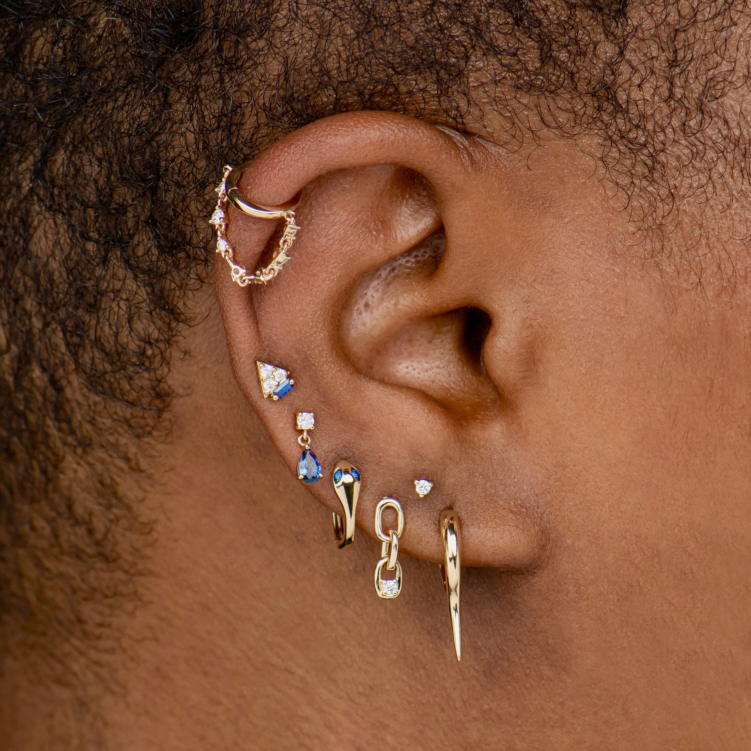 Gold Spike Hoop – Ali Weiss Jewelry