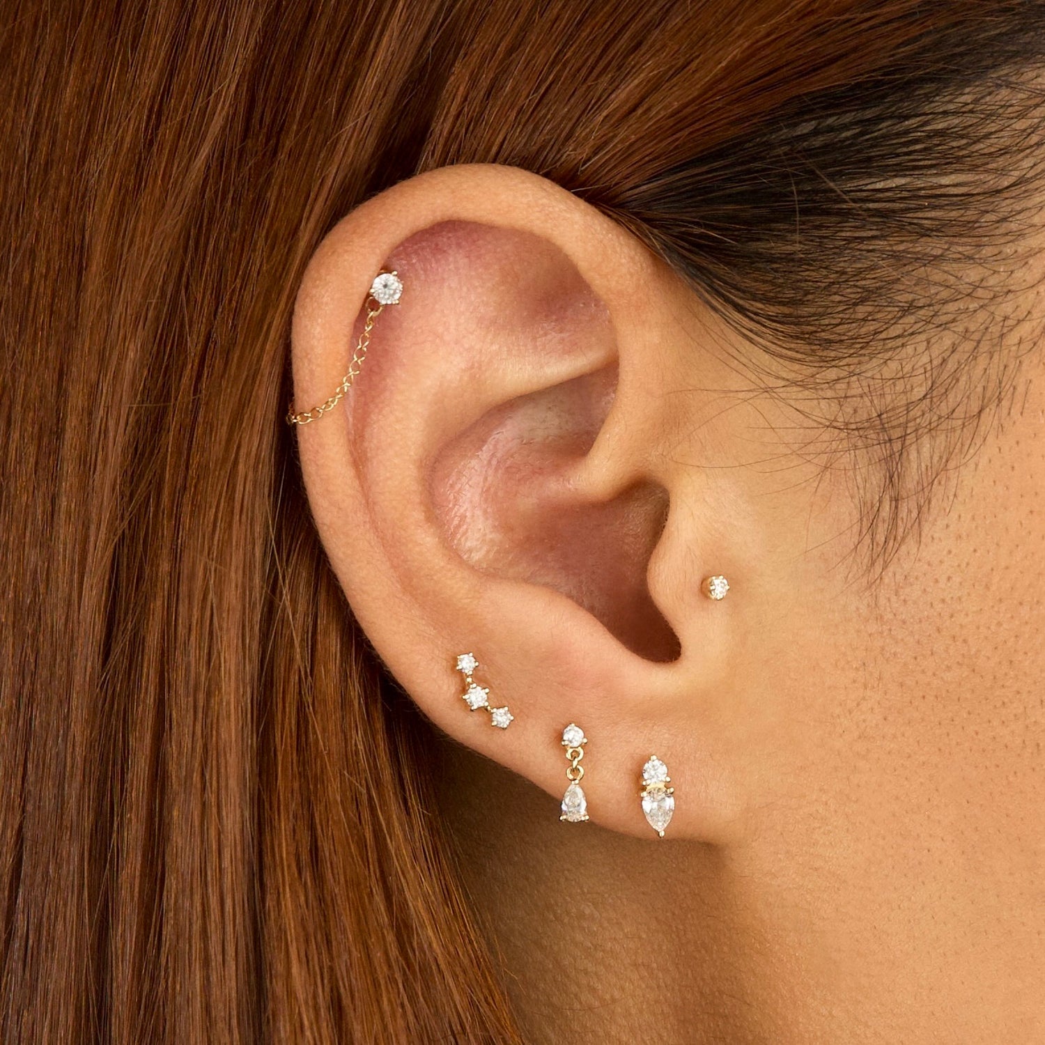 Mini 3 Diamond Curved Constellation Stud – Ali Weiss Jewelry