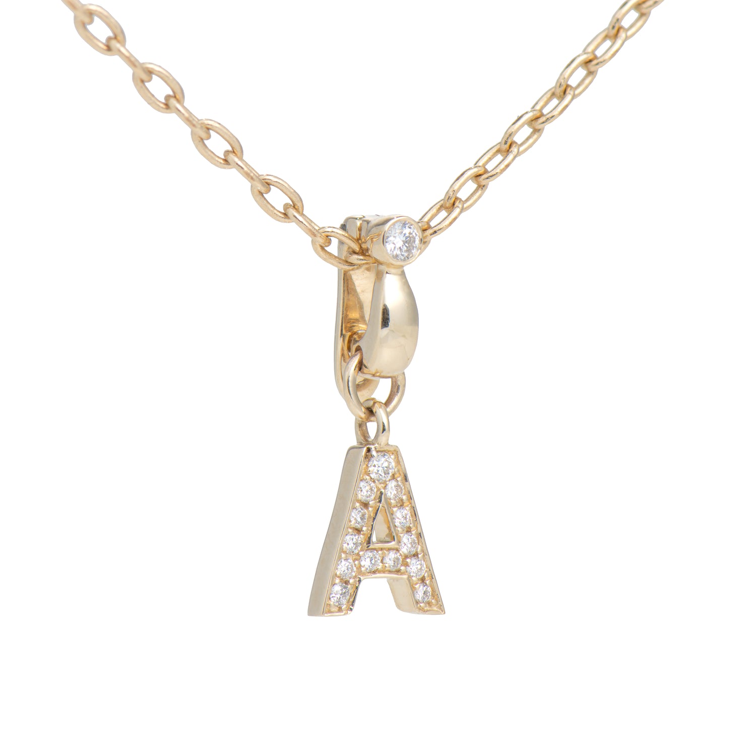Clip On Diamond Initial Charm – Ali Weiss Jewelry