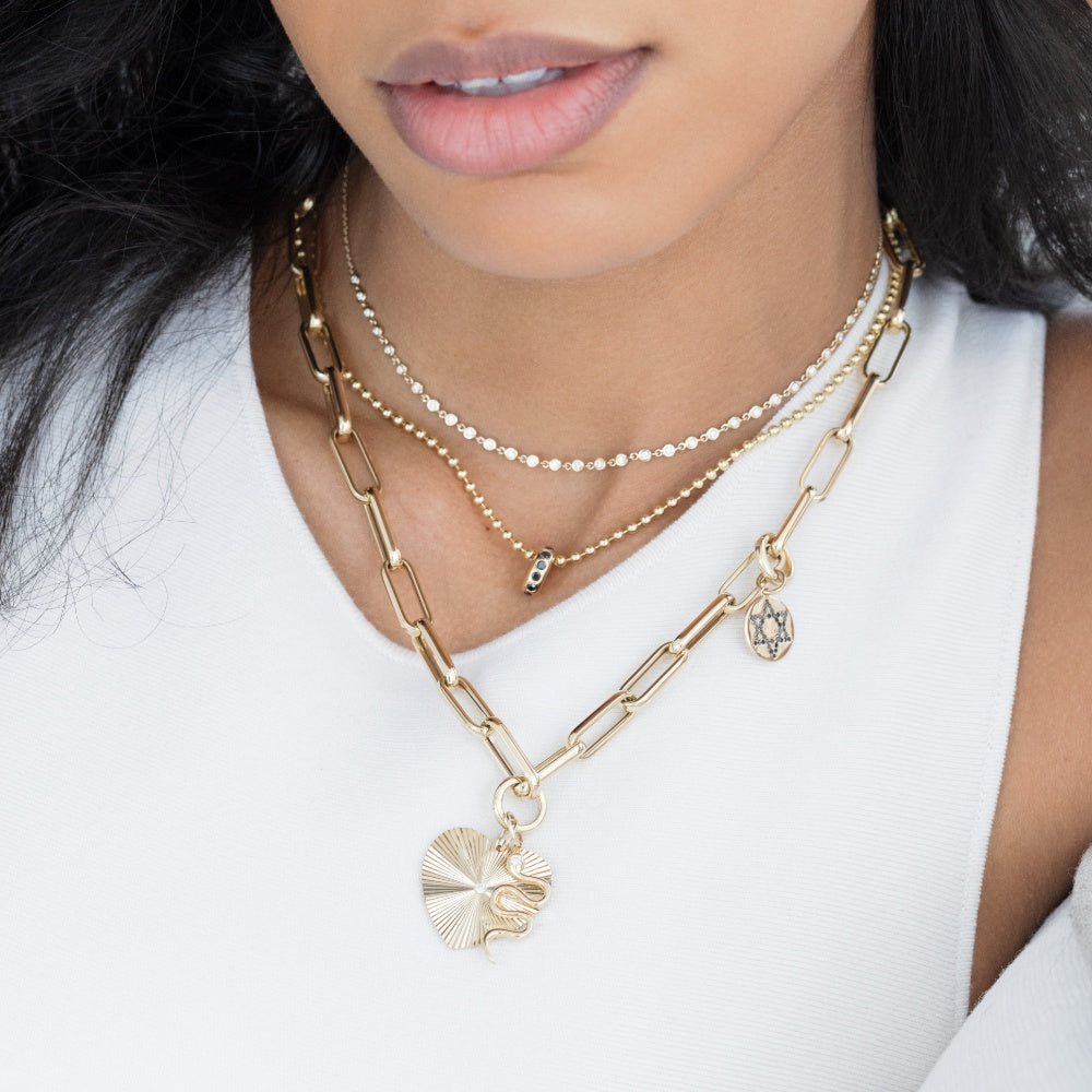 【2plan】25SS★ [LAN ARCHIVE] Ball Mix Chain Necklace Wrecking Ball Necklace – Crystal Haze Jewelry