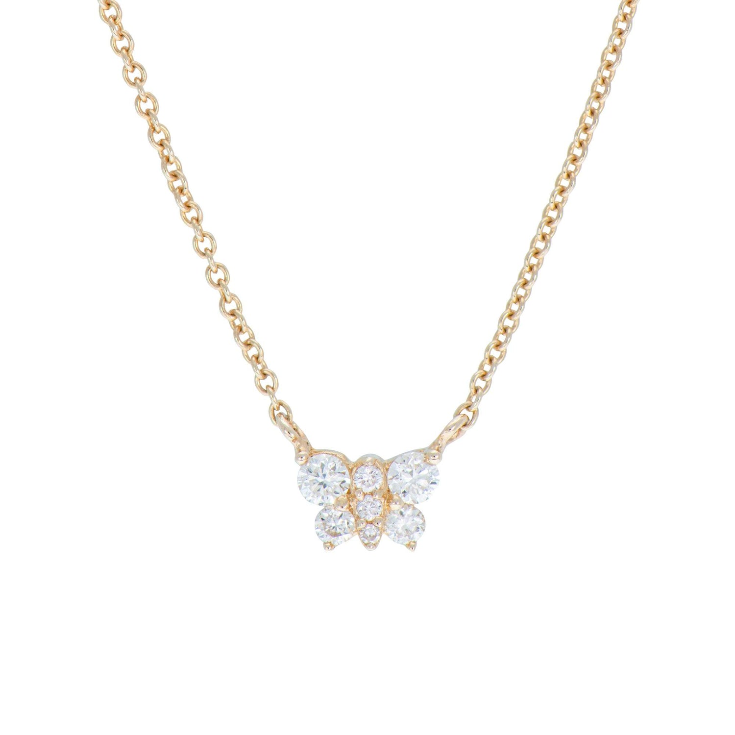 Showroom of Butterfly whisper diamond pendant & earrings set | Jewelxy -  240257