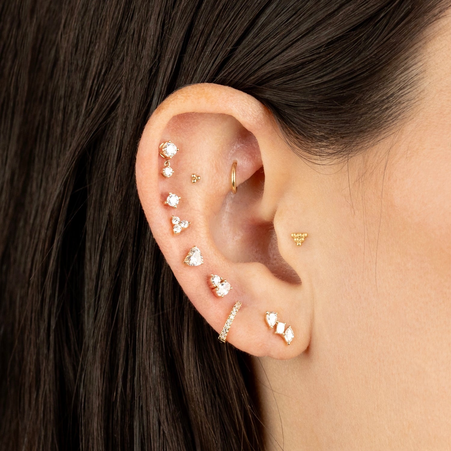Diamond Stud With Diamond Drop – Ali Weiss Jewelry