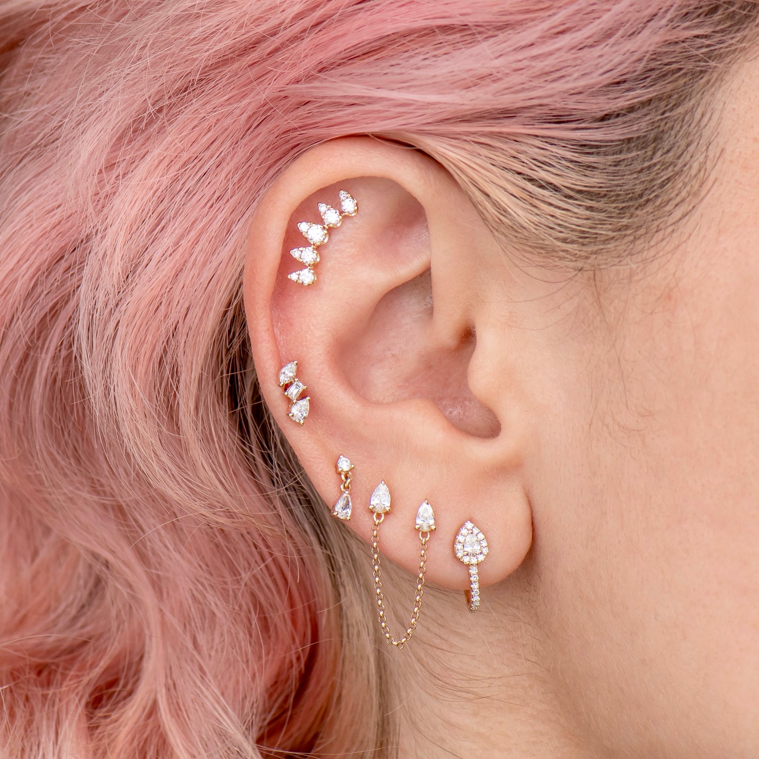 Diamond Stud Pear Drop – Ali Weiss Jewelry