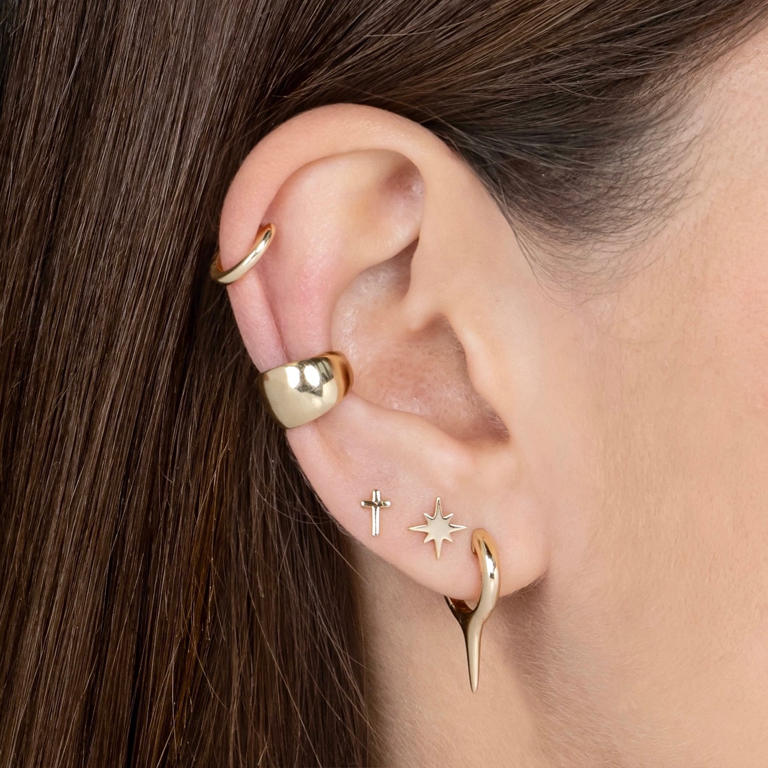 Gold Spike Hoop – Ali Weiss Jewelry