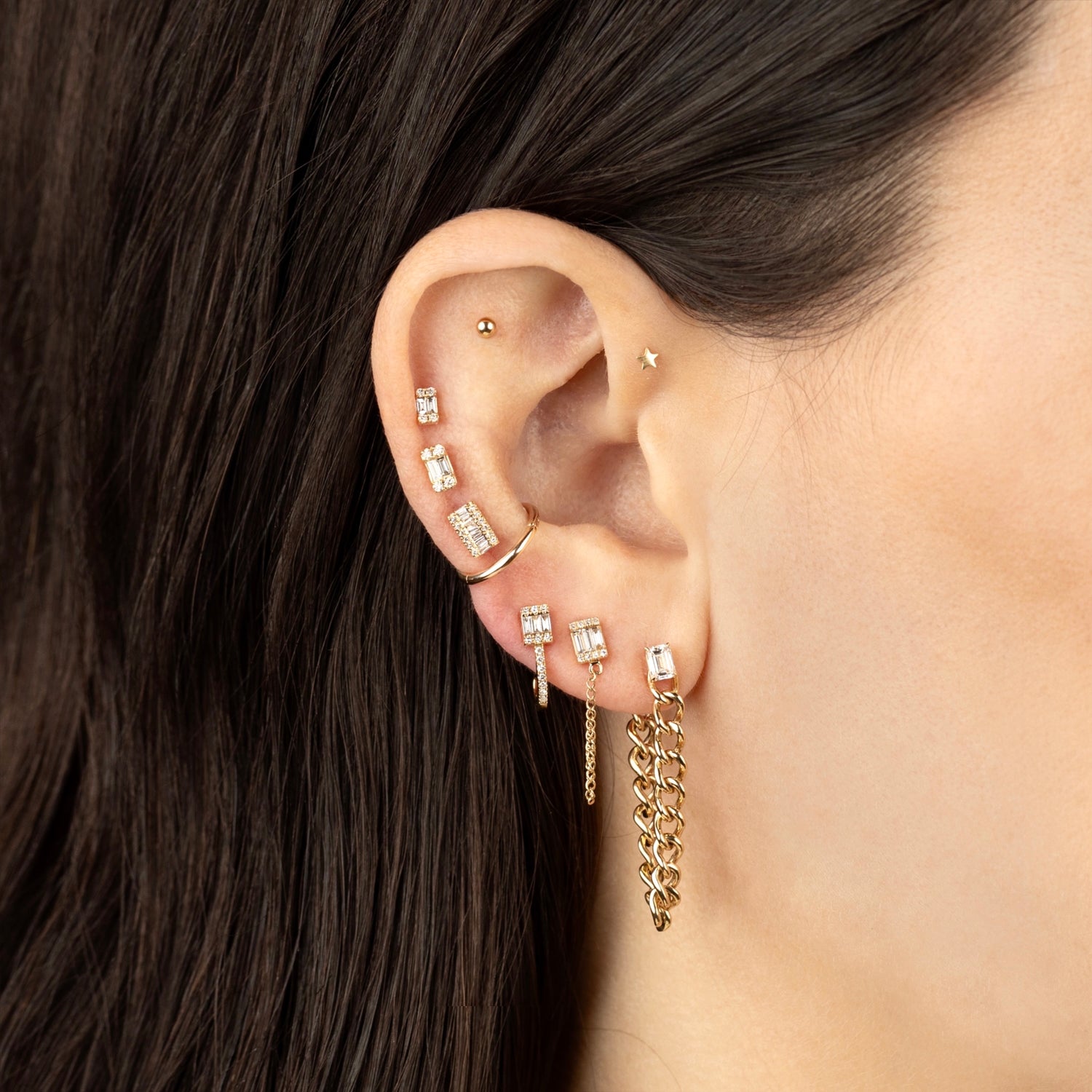 送料税込【AMY O】Crystal Baguette Flatback Studs(2色) 国内発 送料税込【AMY O】Crystal Baguette Flatback Studs(2色) 国内発