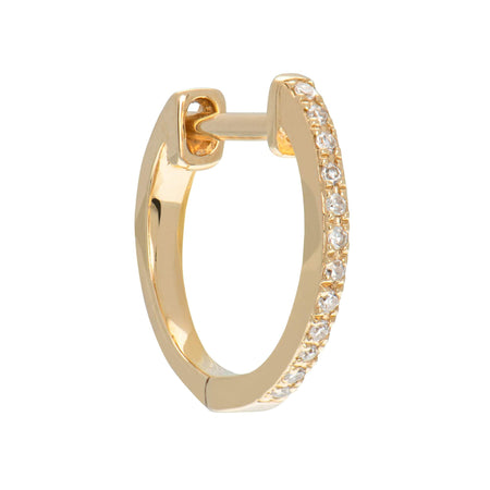 Medium Pave Diamond Hoop